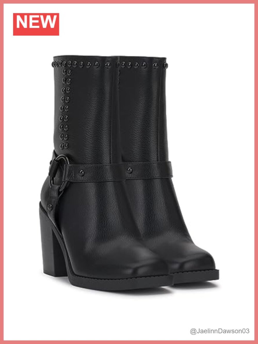 Faux Leather Mid-Calf Pull-On Fashion Boot with Block Heel